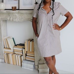 Theory button down shirt dress